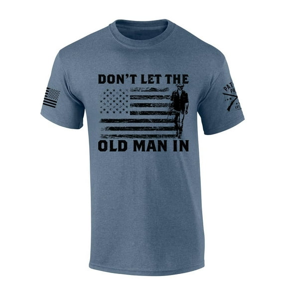 Mens Toby Tshirt R.I.P Toby Don't Let the Old Man In Short Sleeve T-shirt-Heather Indigo-small