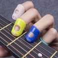 thumbnail image 6 of 4 Pcs Guitar Fingertip Protector, Silicone Finger Guards, Guitar Finger Cover, Anti-slip Colorful Finger Protection Covers Caps for Stringed Instruments, Sewing and Embroidery, Random Color, 6 of 8
