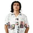 thumbnail image 5 of Naruto Anime Screenshots Shurikens & Character Line Art Short Sleeve Woven Button-Down Men's White Shirt-Large, 5 of 7