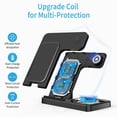 thumbnail image 4 of Cargador Inalámbrico 3 en 1 con Cabezal QC3.0 de 18W para iPhone, Samsung, Apple Watch, AirPods, 4 of 8