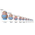 thumbnail image 3 of Muñecas Rusas Matryoshka Perfke de Madera con Flores de 10 Piezas Que Anidan, 3 of 9