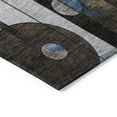 thumbnail image 4 of HomeRoots 604496 8 ft. Brown, Gray & Blue Round Geometric Washable Indoor & Outdoor Area Rug, 4 of 5