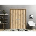 thumbnail image 4 of Slab Barn Door Panel 30 x 96 inches | Planum 0011 Oak with Frosted Glass | Sturdy Finished Interior Doors | Pocket Closet Sliding, 4 of 6