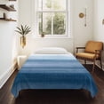 thumbnail image 4 of Haze Blue White Ombre Large Tapestry for Bedroom Wall Hanging Tapestry,Vintage Gradient Striped Aesthetics Ceiling Backdrop Tapestries Poster Blanket Wall Decor for Teens Room Living Room 86" x 104", 4 of 8