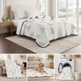 thumbnail image 6 of Quilts Full Size Bedding Set, Beige Christmas Tree Lightweight Quilted Comforter, Winter Seasonal Xmas Pine Trees Soft Reversible Bedspread Coverlet with Pillow Covers for All Season, 78" x 90", 6 of 9