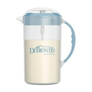 Dr. Brown's Baby Formula Mixing Pitcher with Adjustable Stopper, Locking Lid, & No Drip Spout, 32oz, BPA Free, Blue