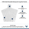 thumbnail image 3 of CTM Adult Reusable Waterproof Long Rain Poncho, 3 of 3
