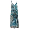thumbnail image 6 of Retro Country Oil Painting Sleeveless Suspender Dress Summer Fashion Casual Long Dress, 6 of 9