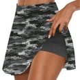 thumbnail image 4 of Women's Tennis Skirt Camouflage Pleated Skirts Golf Skorts for Woman High Waisted Lightweight Athletic with Shorts Pockets, 4 of 7