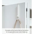thumbnail image 3 of Yamazaki Home Over-the-Door Hook, White, Steel, 2-Hook, Supports 15.4 pounds, Over-the-Door, 3 of 7