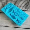 thumbnail image 3 of Molde de silicona Billuyoard forma de pez DIY para cubitos de hielo chocolate helado pudín, 3 of 6