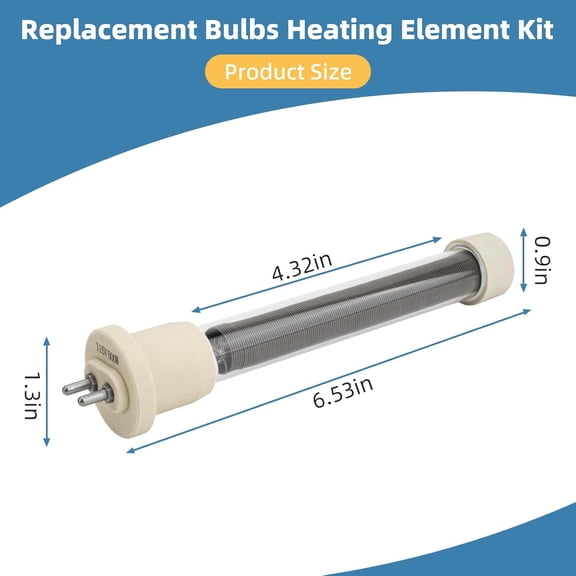 3-Pack 1500W Double Life Bulbs for Gen4 USA1000 Edenpure Electric Fireplace Heating Element