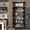 Black-90" H-Arc, variant on Polup 86" Height Modern Metal Pantry Storage Cabinet with Doors and Adjustable Shelves Black for Living Room Kitchen and Home