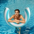 thumbnail image 4 of Swimming Pool Floats Adult Inflatable Curved Portable Lightweight Ideal for Ocean Lake BBQ Parties, 4 of 5