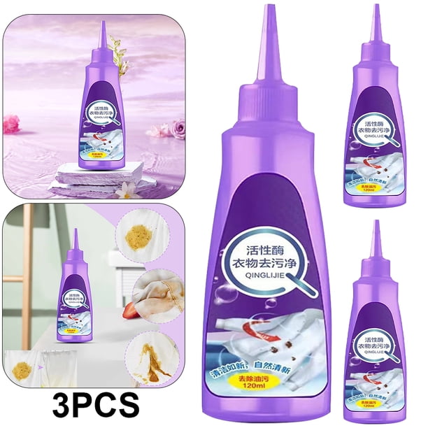 Quitamanchas para Ropa 3 Uds. 120 ML Lino Limpio Enzima Activa Detergente