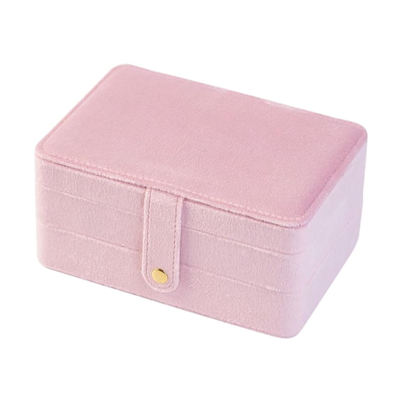 yuksok Jewelry Box Large Capacity Jewelry Organizer for Earrings Pendant Charm Pink