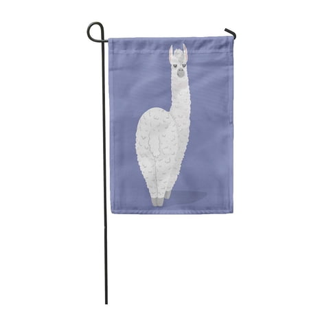 SIDONKU Llama Cute Cartoon Lama Alpaca Unique Wool Zoo America Garden Flag Decorative Flag House Banner 28x40 inch