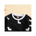 thumbnail image 4 of Gureui Toddler Infant Baby Boys Girls Halloween Romper, Cartoon Ghost/Bat Print Long Sleeves Round Neck Jumpsuit, 4 of 9