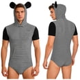 thumbnail image 5 of iixpin Men Nightwear Cosplay Party Sleep Wear Casual Wear Casual Look Wedding Outfit Pajamas Loungewear Black L, 5 of 6
