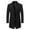 Black, variant on Men's Stand Collar Mid-Length Pea Coat Blazer Jacket Single Breasted Wool Blend Peacoat Spring Business Trench Coat