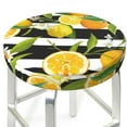 thumbnail image 6 of Goofa Orange and Lemon Printed Stool Covers Round, Waterproof Round Bar Stool Covers Anti-Slip Round Bar Stool Seat Cover with Elastic Bands Durable -, 6 of 7