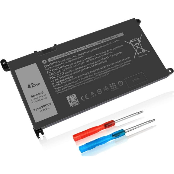 42Wh YRDD6 Laptop y for Dell Inspiron 5591 5491 5481 5482 5485 7586 2-in-1 15 3582 3583 3584 3593 5584 5585 5590