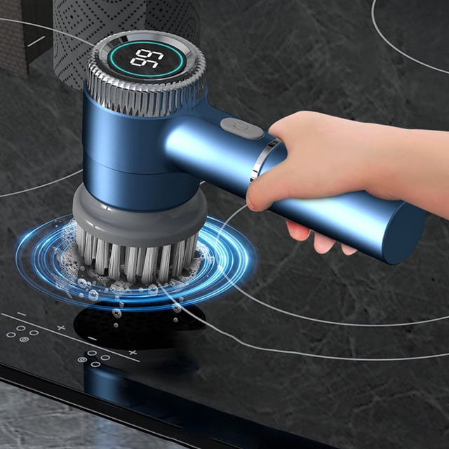 Fregadora De Limpieza Eléctrica, Rotación De 360 grados IPX7, Fregadora Eléctrica Recargable Inalámbrica A Prueba De Agua Para Baño, Bañera, Piso De Baldosas, Coche
