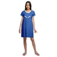 thumbnail image 3 of Moomaya Womens Round Neck Nursing Sleepwear Printed Short Sleeve Nightdress, 3 of 6