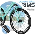 thumbnail image 2 of Mooncool Mountain Tricycle for Adults, 7 Speed Three Wheel Bike, 24/26/27.5 Inch Adults Trikes with Shopping Basket, Exercise Men's Women's Tricycles, 2 of 6
