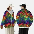 thumbnail image 6 of Gaeub Pride Rainbow Men's and Women's UPF 50+ Long-Sleeved Sun Protection Clothing, Fishing Shirt Long Sleeve Zip - Large, 6 of 9