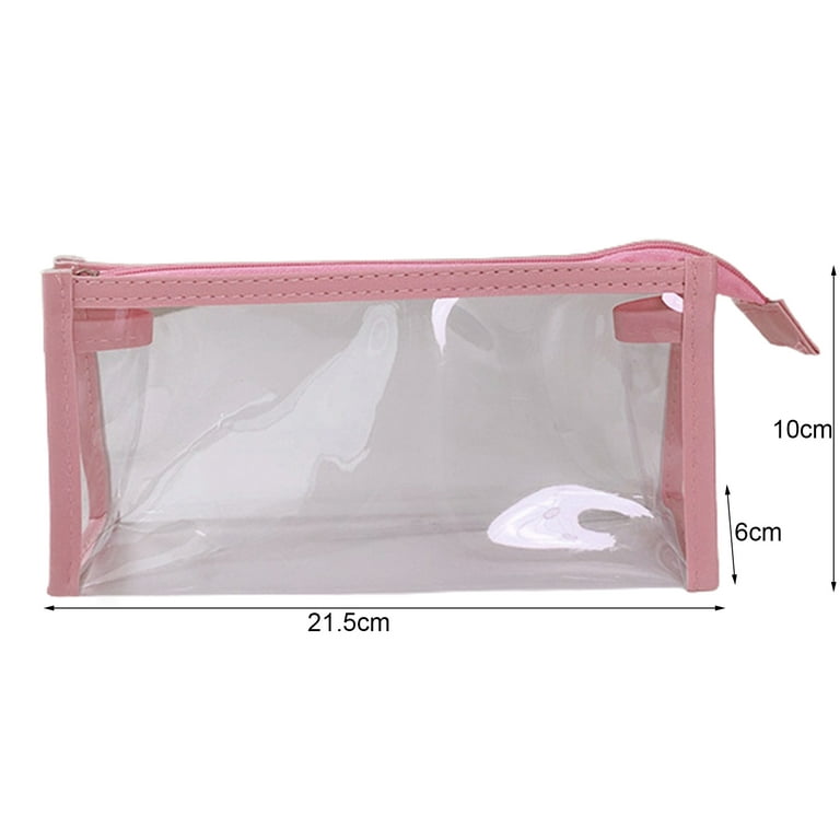 Opolski 10Pcs Pencil Case Transparent Lightweight Portable Zipper