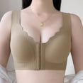 thumbnail image 6 of NIEWTR Front Closure Bras for Women No Underwire Comfortable Full Coverage Front Closure Bralettes Wireless Wirefree Everyday Bras(Khaki,3XL), 6 of 9