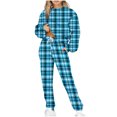 thumbnail image 2 of Ensemble de Deux Pièces pour Femmes 2023 Mode Décontractée Imprimé Manches Longues Col Rond Chandail en Molleton + Pantalon Ensemble de Sport pour Femmes en Solde, 2 of 5