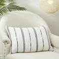 thumbnail image 3 of Saro Lifestyle Modern Minimalist Striped Throw Pillow Cover, 3 of 3