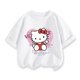 thumbnail image 5 of 2024 Ropa infantil Verano Camiseta con estampado de Hello Kitty Camiseta de moda infantil Camiseta de manga corta Top de cuello redondo para niñas, 5 of 5