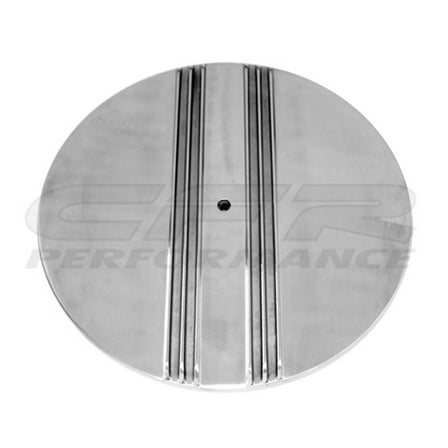 Fits Chevy Ford Mopar 14" Round Polished Aluminum Air Cleaner Top Partial Finned