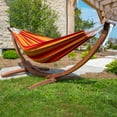 thumbnail image 5 of Vivere Double Cotton Hammock, Comfortable Daybed with Wood Frame, 8', Sunset, 5 of 7