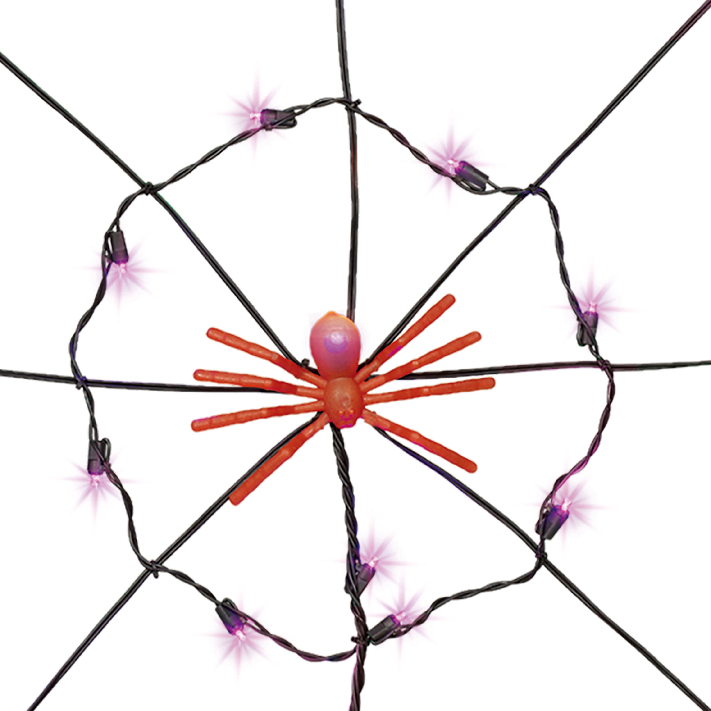 Indoor/Outdoor 50-Count LED Spider Web Lights, Purple, 5', Halloween by Way To Celebrate