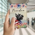 thumbnail image 4 of Freedom Scottish Terrier on Independence Day 4th of July Travel Passport Wallet Scottie Dog Lover Gifts PU Leather Passport Holder Cover - 01005, 4 of 5
