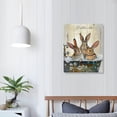 thumbnail image 4 of COMIO Rabbit Bathroom Wall Art Funny Bathtub Pictures Wall Decor Easter Bunny Canvas Prints Framed Modern Cute Animals Painting Artwork for Bath Lavatory Washroom Restroom Living Room, 4 of 5