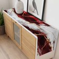 thumbnail image 4 of Marble Red Table Runner - 90 Inch Long, Kitchen Dining Table Runner Dresser Scarves, Modern Abstract Gold White Brick Stone Motif Farmhouse Decor for Coffee Tables Wedding Party Banquet, 4 of 8