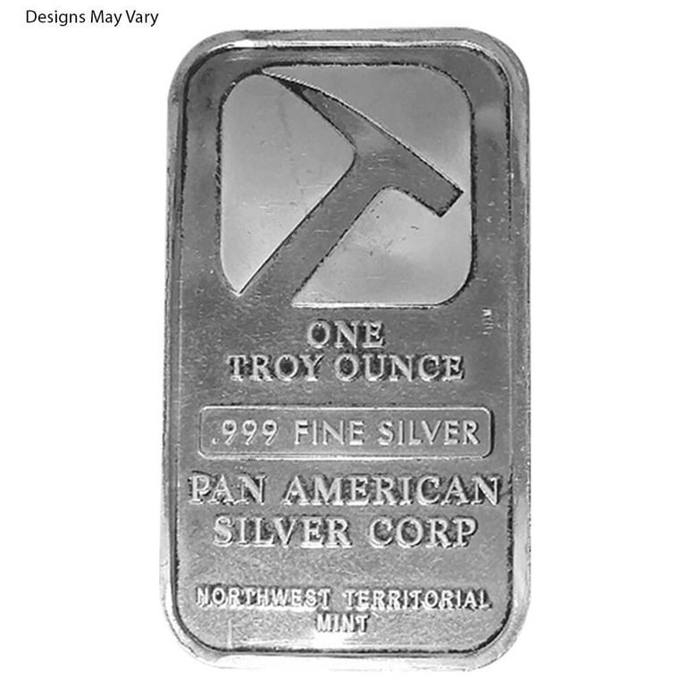 1 oz Generic Silver Bar, .999 Fine, Secondary Market Bullion for