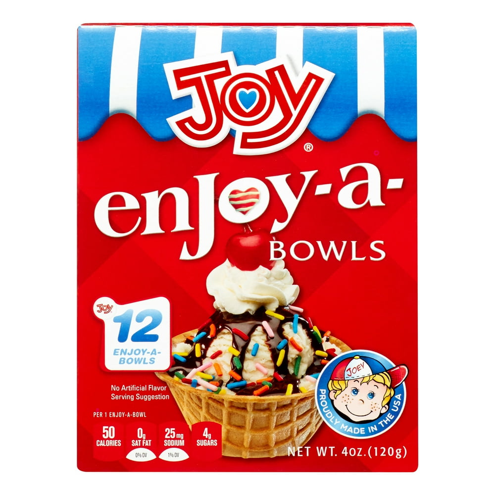 Joy Mini Waffle Bowls, 4 Oz., 12 Count