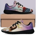 thumbnail image 3 of Jesus ChriStBe Stll And Know That I Am God American flag Shoes Sneakers Black Size 9, 3 of 7