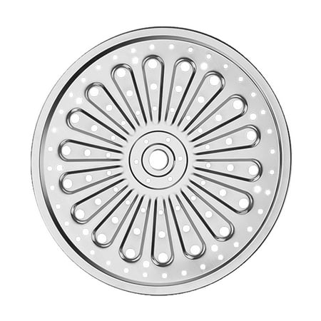 

NICEXMAS Stainless Steel Egg Steamer Canning Rack Round Steaming Plate for Pressure Cooker Toast Baking Kitchen (26cm)