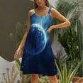 thumbnail image 3 of Galaxy Star Outer Space Women's Summer Dresses 2025 Beach Casual Sleeveless Floral Print Tank Loose Sundress, 3 of 8