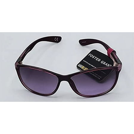Foster Grant Women's MAXBLOCK Angelina Pink Purple Oval Sunglasses