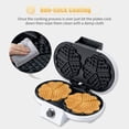 thumbnail image 3 of 1000W waffle maker with non-stick plate, double core waffle maker, stainless steel shell waffle maker for family breakfast, 3 of 8