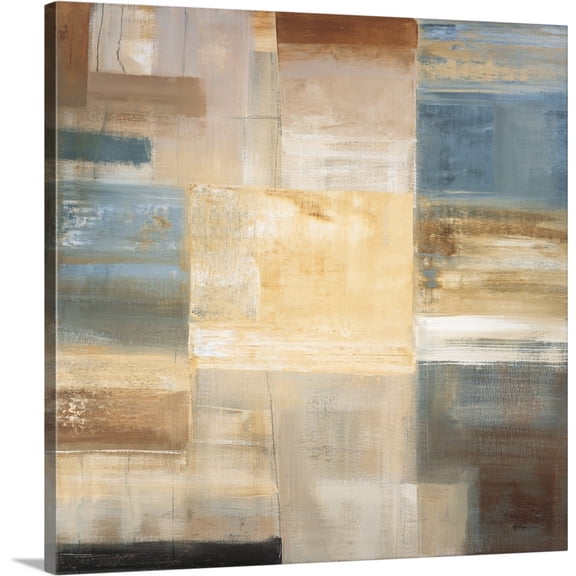 Great BIG Canvas | "Soft Squares" Canvas Wall Art - 16x16