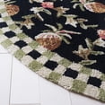 thumbnail image 3 of Safavieh Chelsea Candelario Bordered Area Rug, Black/Ivory, 4'6" x 6'6" Oval, 3 of 11